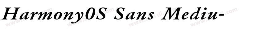 Harmony0S Sans Mediu字体转换